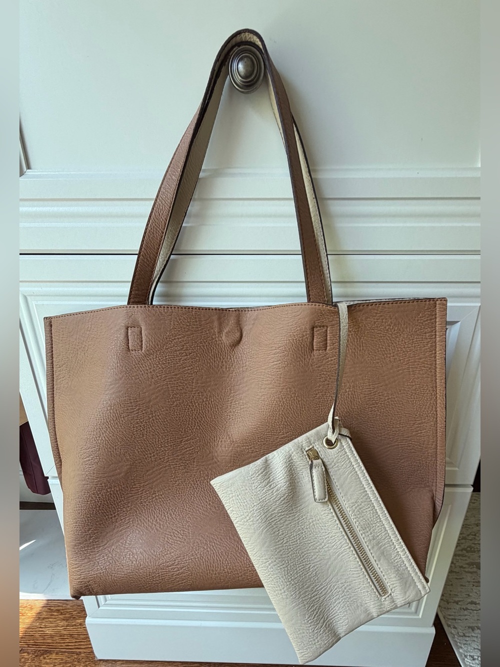 Lucky Brand Reversible Vegan Leather Tote Bag